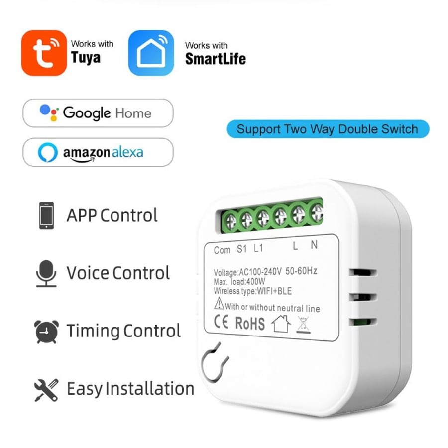 وحدة مفاتيح Zigbee Wi-Fi الرباعي مع سلك محايد