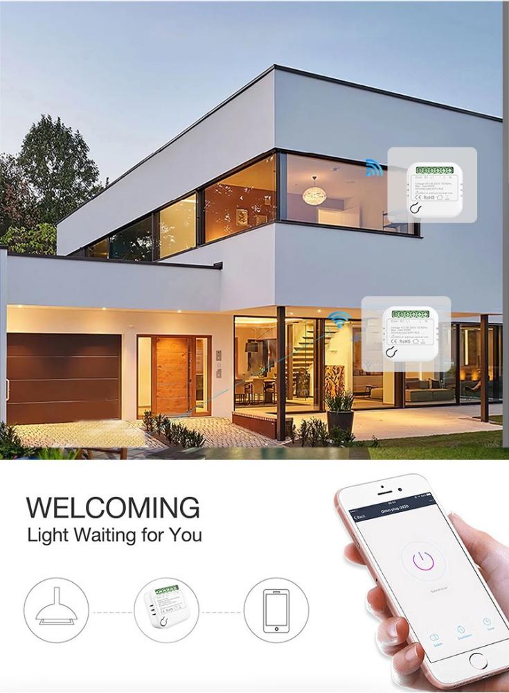 وحدة مفاتيح Zigbee Wi-Fi الرباعي مع سلك محايد