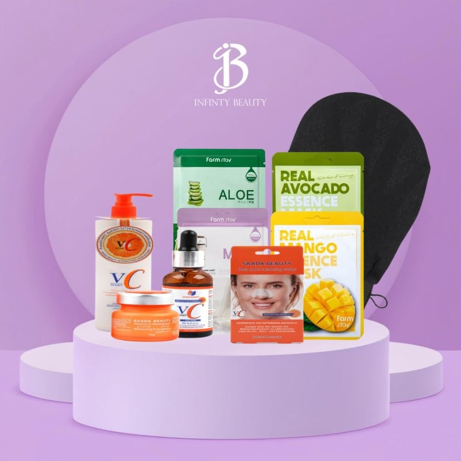 Vitamin C Glow Box – مع ٤ ماسكات مجانية
