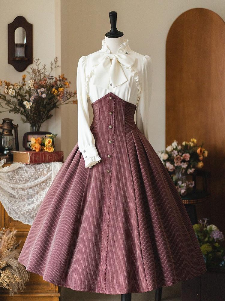 【Forest Wardrobe】مجموعة "رسائل الغابة" الأنيقة - جاكيت قصير، قميص، وتنورة بتصميم لوليتا كلاسيكي ريترو فرنسي