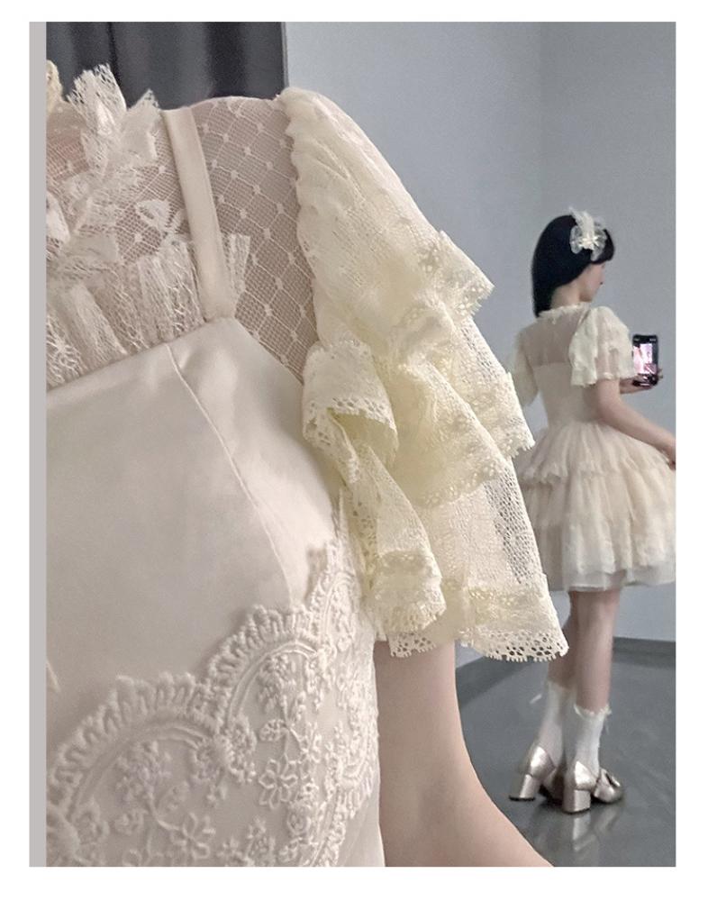 【With Puji】فستان Lolita أصلي من WithPuji بتصميم خيالي واسع بقماش التول، متوفر بنسختي OP / JSK