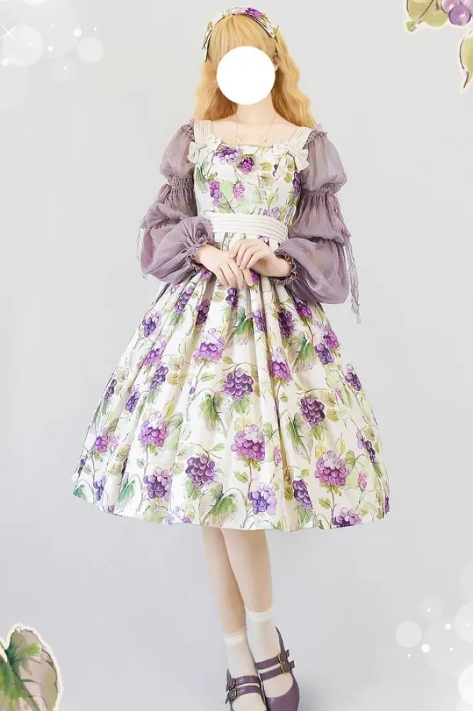 【Forest Wardrobe】فستان لوليتا JSK "عطلة الغابة" بطبعة كلاسيكية أنيقة للارتداء اليومي للربيع والصيف من براند خزانة الغابة