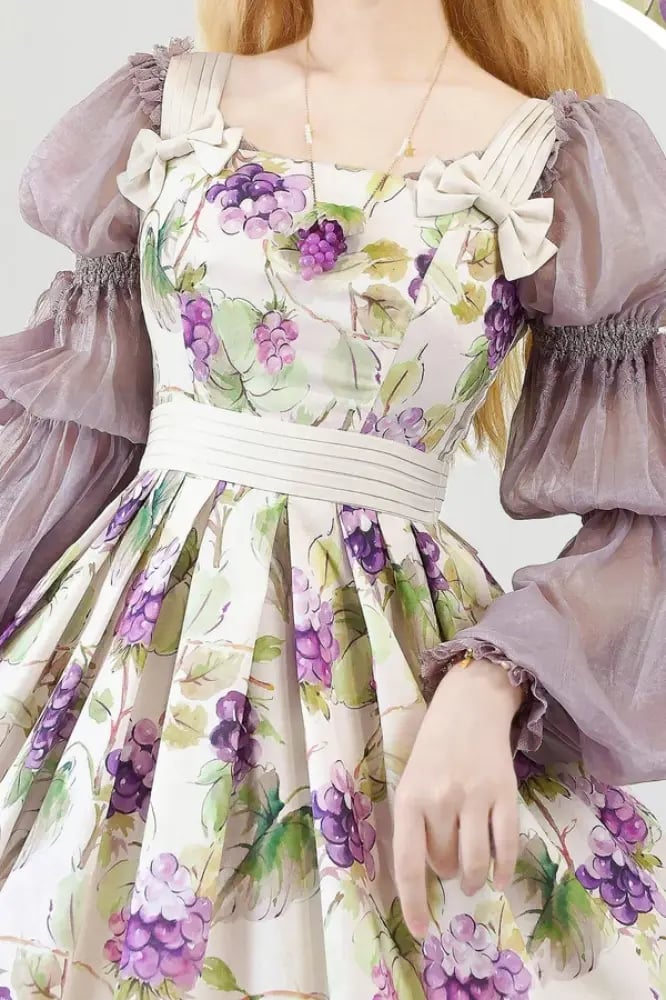 【Forest Wardrobe】فستان لوليتا JSK "عطلة الغابة" بطبعة كلاسيكية أنيقة للارتداء اليومي للربيع والصيف من براند خزانة الغابة