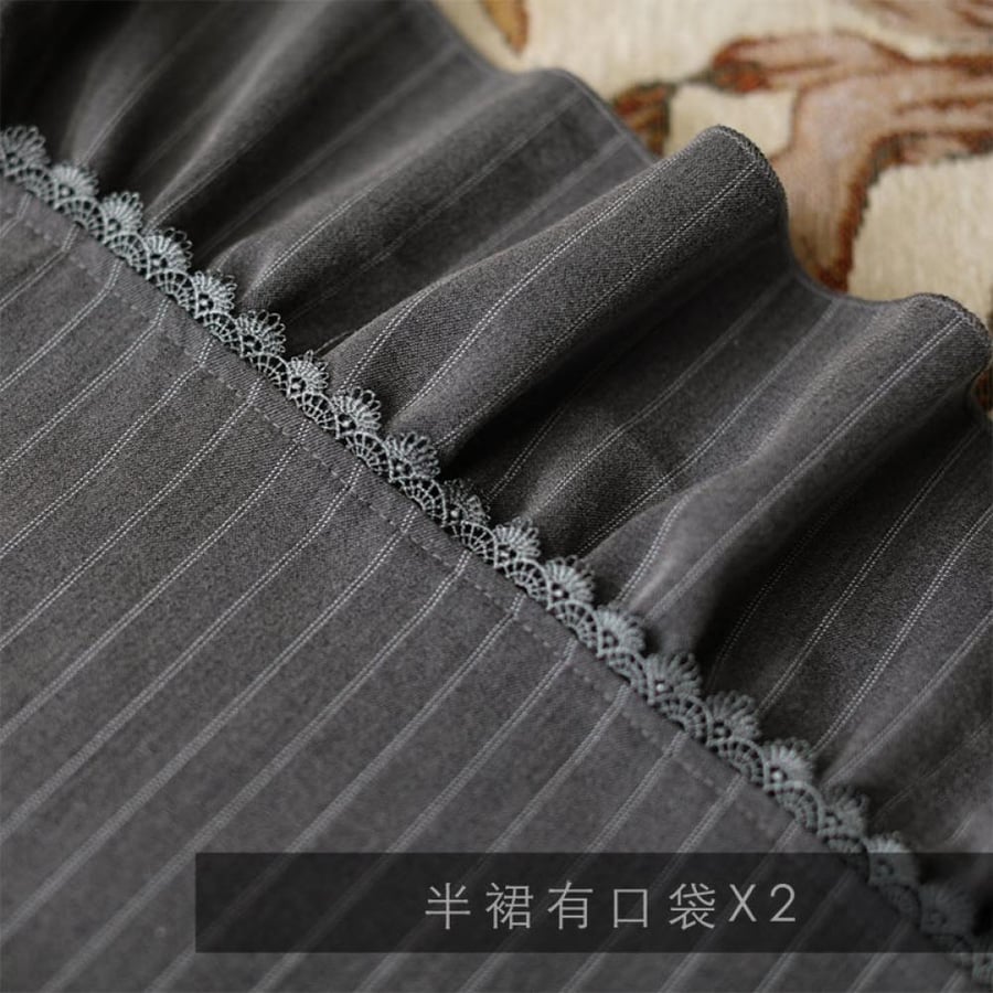 【Forest Wardrobe】مجموعة لوليتا "شمال الغابة" - قميص داخلي بأكمام طويلة، جيليه (صديري)، وتنورة بتصميم ريترو كلاسيكي CLA من براند خزانة الغابة
