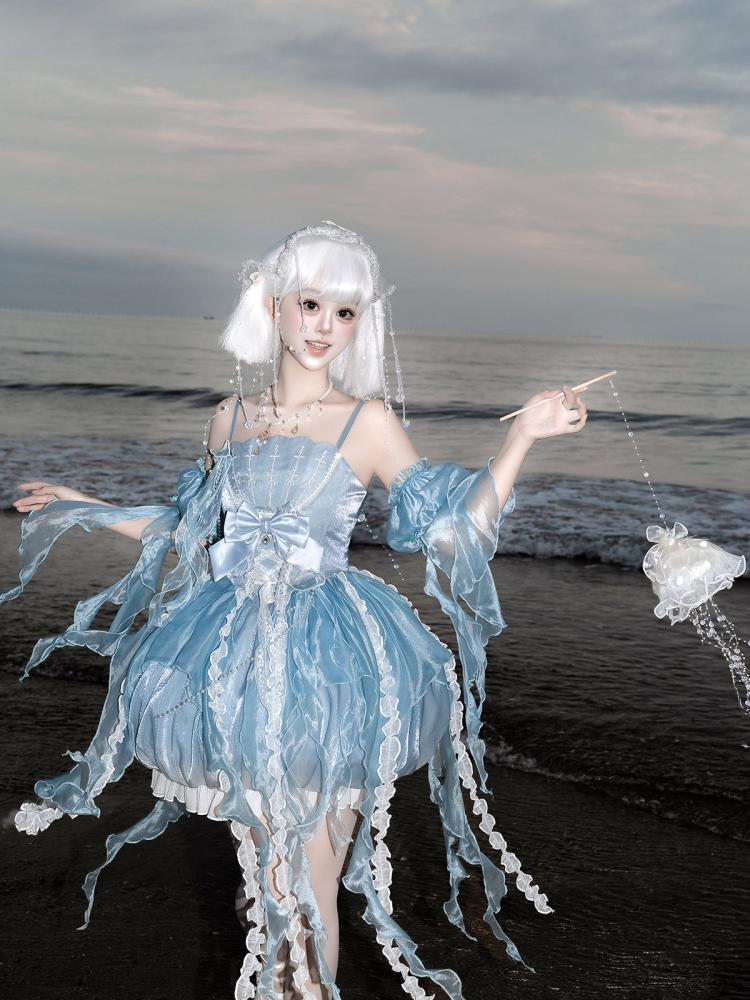 【Letters from Unknown Star】طقم فستان "قنديل البحر الأحلام / Fantasy Jellyfish JSK Set"