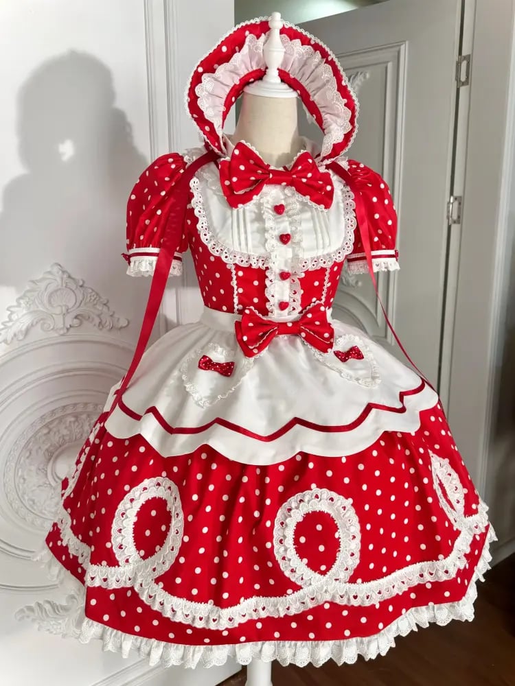【TaTaTa Lolita】فستان لوليتا OP بتصميم دمية كلاسيكي Old School