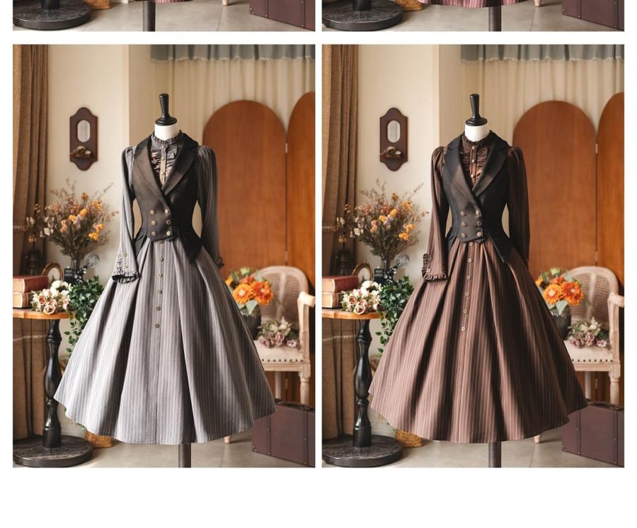 【Forest Wardrobe】جيليه / صديري بدلة مخصر بتصميم ريترو كلاسيكي "قلعة الغابة القديمة" من براند خزانة الغابة