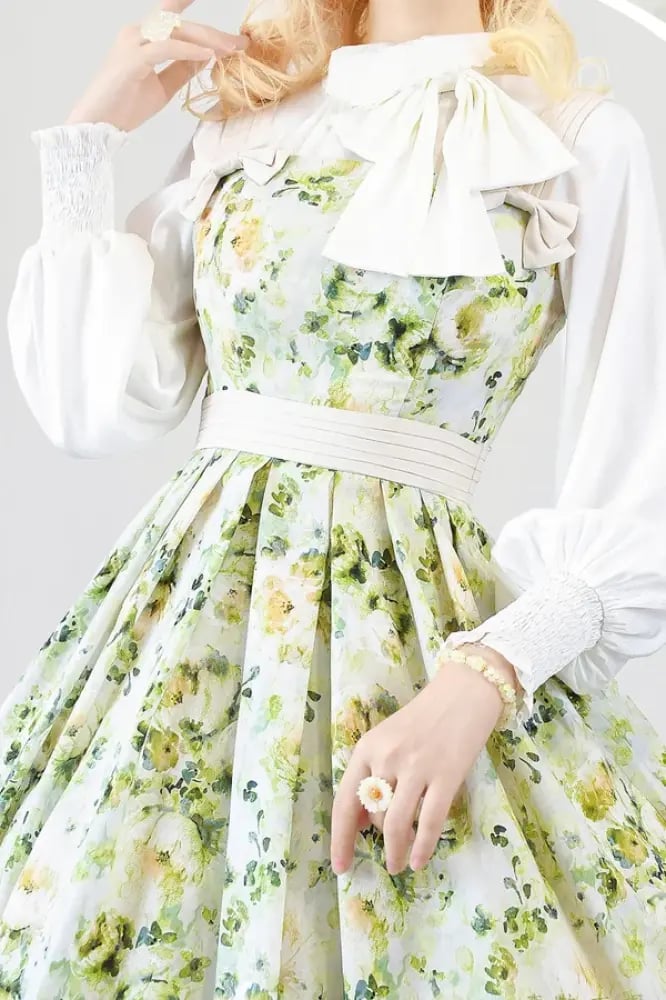 【Forest Wardrobe】فستان لوليتا JSK "عطلة الغابة" بطبعة كلاسيكية أنيقة للارتداء اليومي للربيع والصيف من براند خزانة الغابة