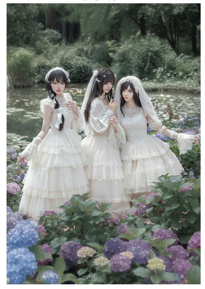 【With Puji】فستان Lolita أصلي من WithPuji بتصميم خيالي واسع بقماش التول، متوفر بنسختي OP / JSK