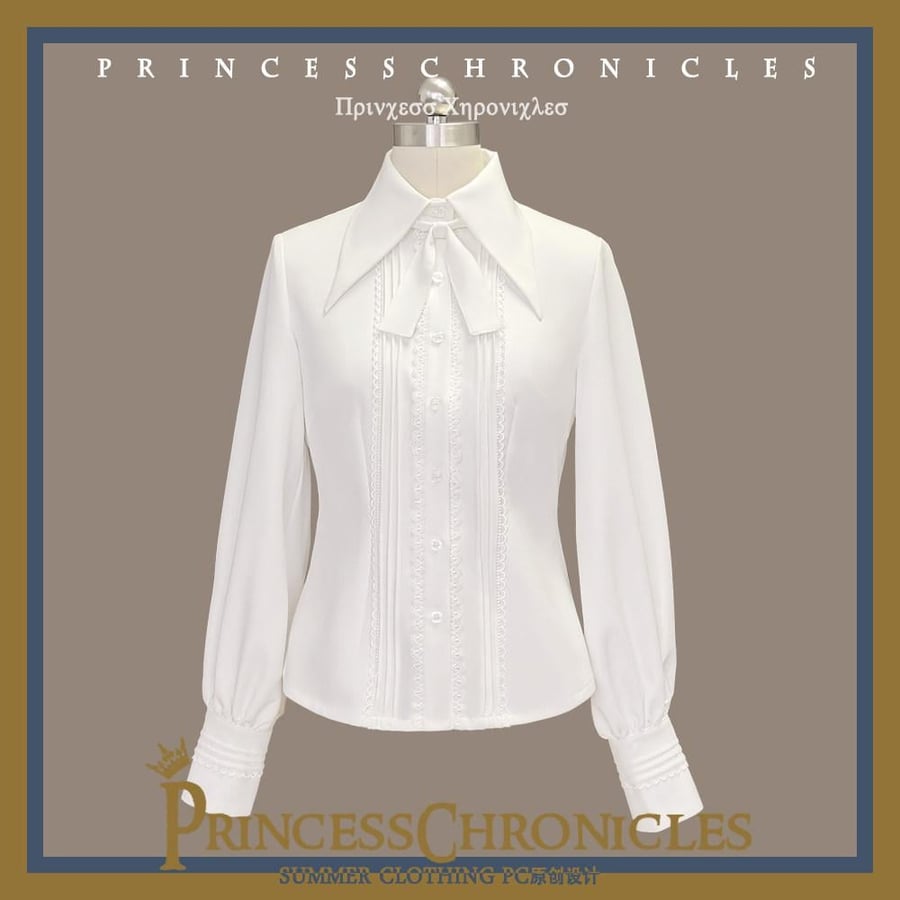 【Princess Chronicles】قميص 'التنين الأسود' بأكمام طويلة للجنسين (رجال ونساء) متوفر بعدة ألوان - ستايل بريطاني، ريترو، أنيق، داكن، وستايل أوجي/بويش من العصور الوسطى"