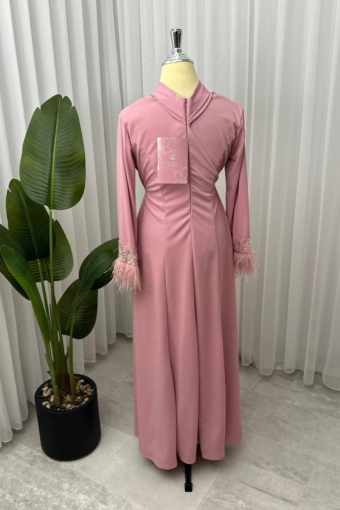 Feather dress two colors