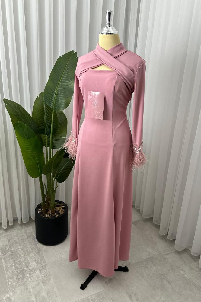 Feather dress two colors