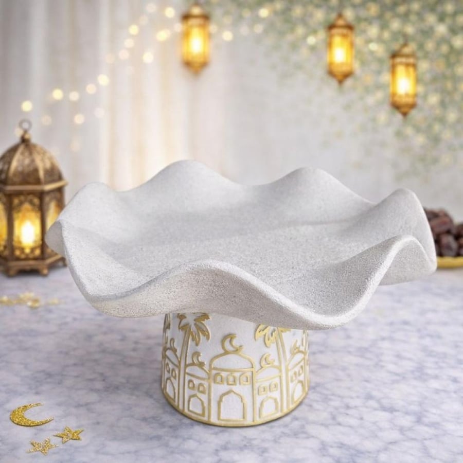 صحن فخار رمضاني أنيق