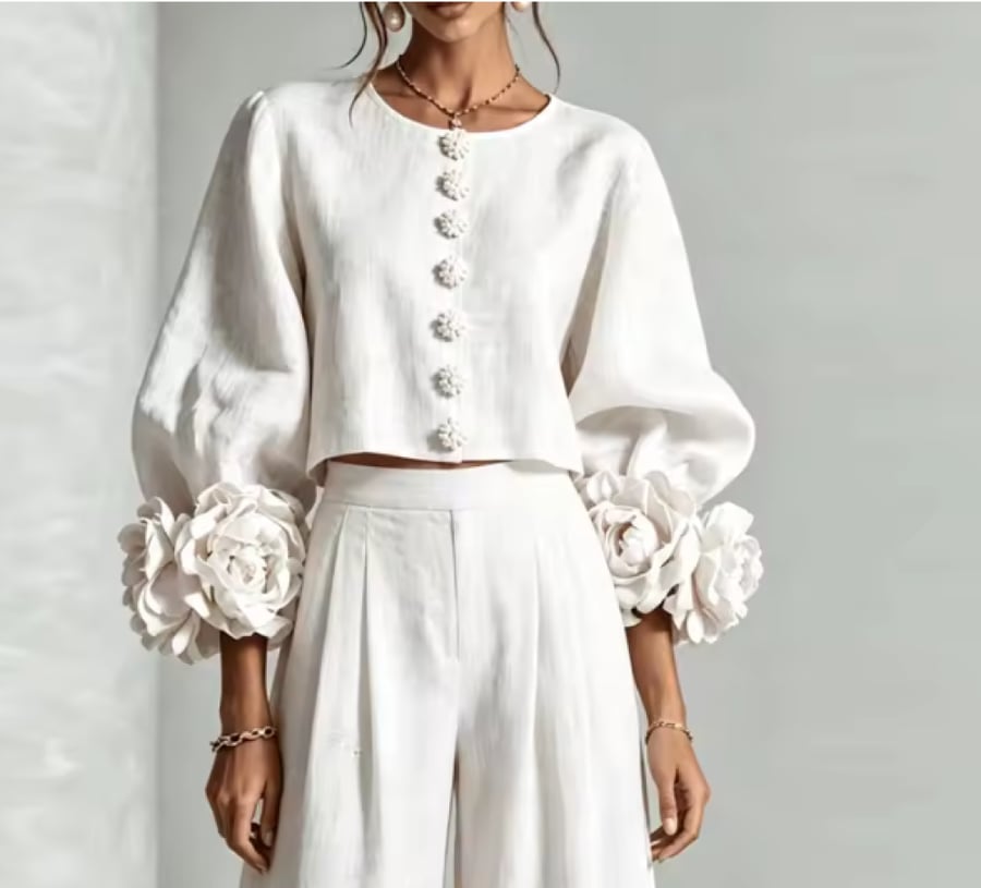 طقم بنطلون مكون من قطعتين من Greenora Chic للنساء