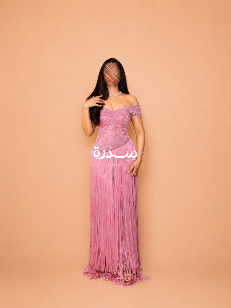 فستان سهرة شك هدب