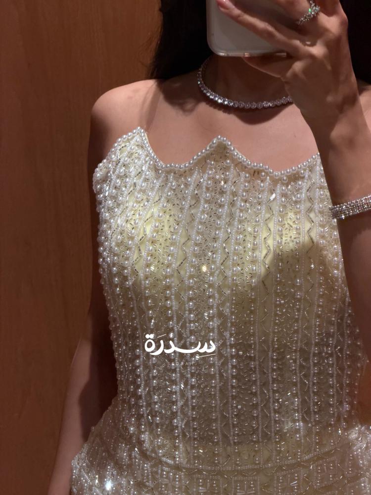 فستان سهرة كورسيه تطريز يدوي