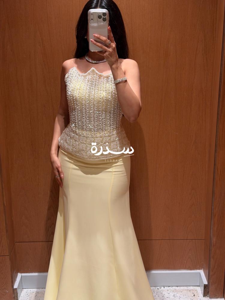 فستان سهرة كورسيه تطريز يدوي