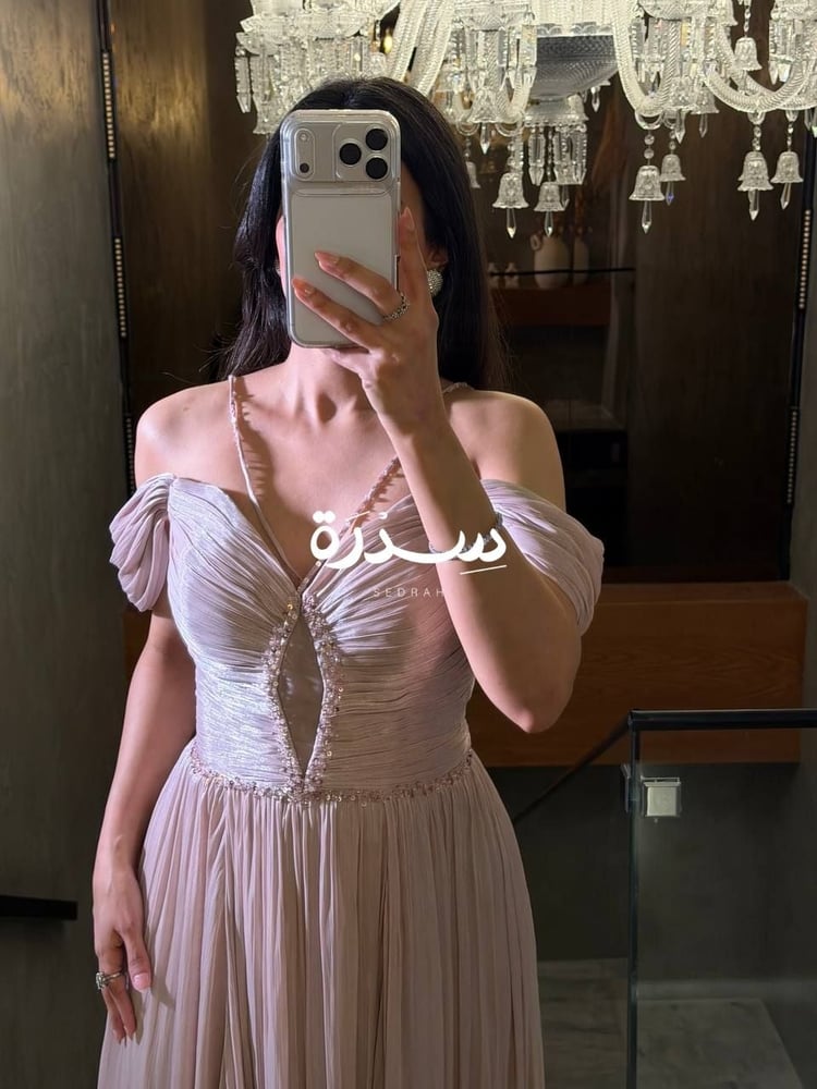 فستان سهرة كرنكل بفصوص علويه