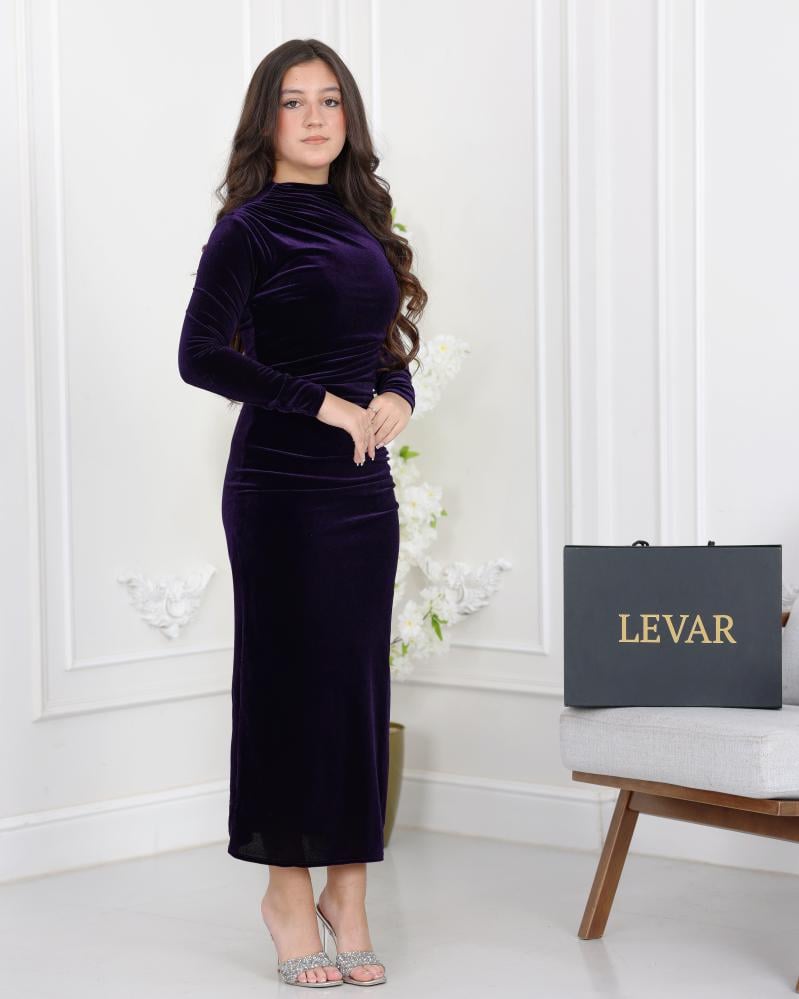 فستان سهره شتوي مخمل