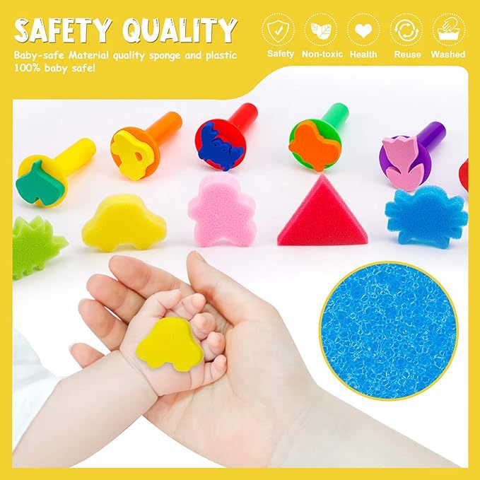 Paint stamping sponge for kindergarten