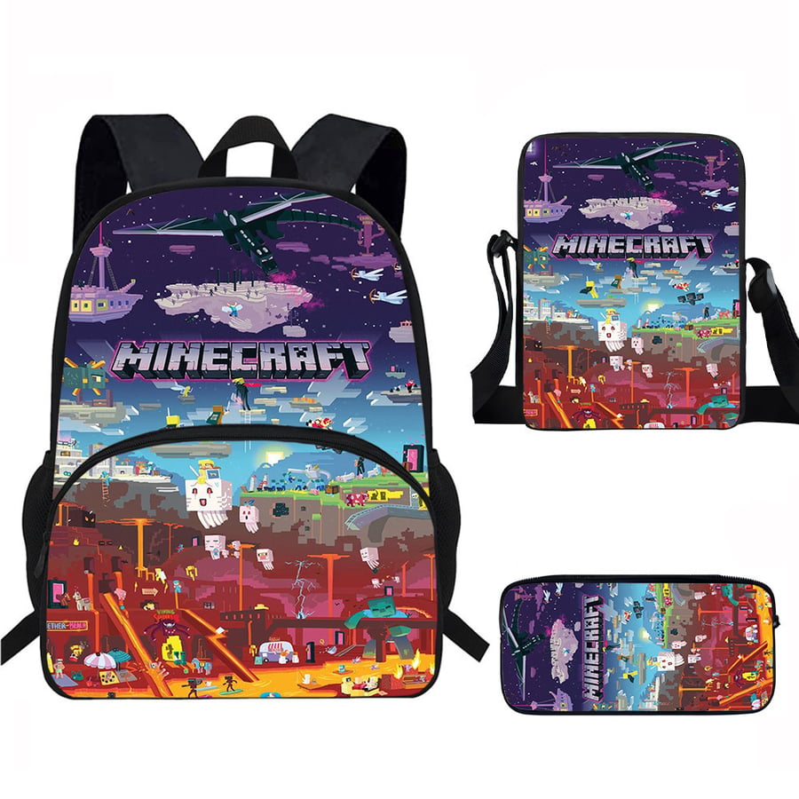 Minecraft - School Bag Set-حقيبة ماين كرافت-شنطة ماين كرافت