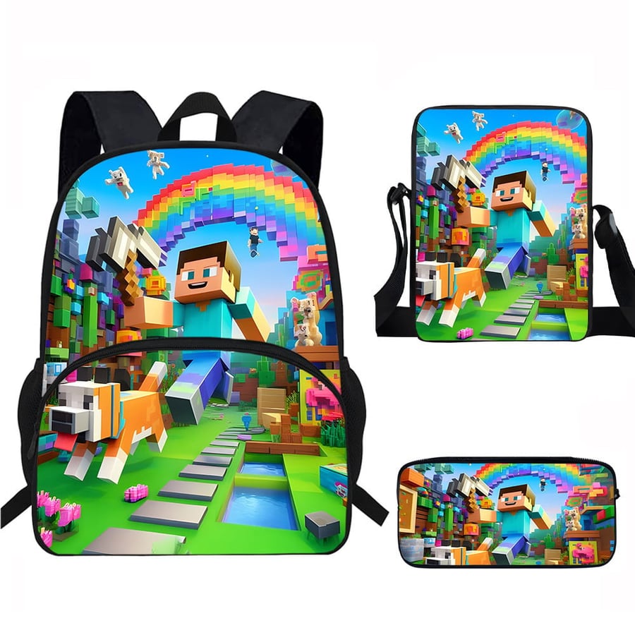 Minecraft - School Bag Set-حقيبة ماين كرافت-شنطة ماين كرافت