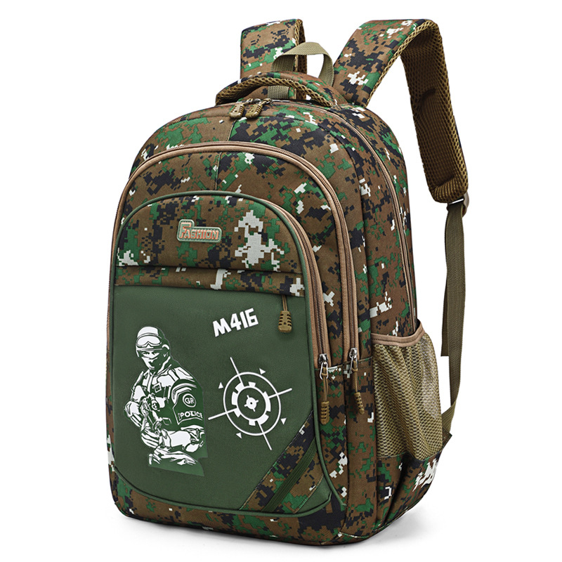 Third-grade camouflage school bag