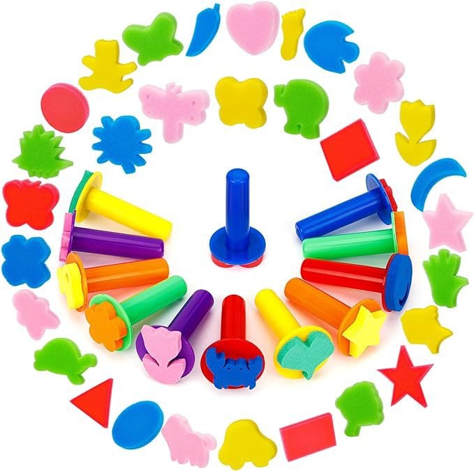 Paint stamping sponge for kindergarten