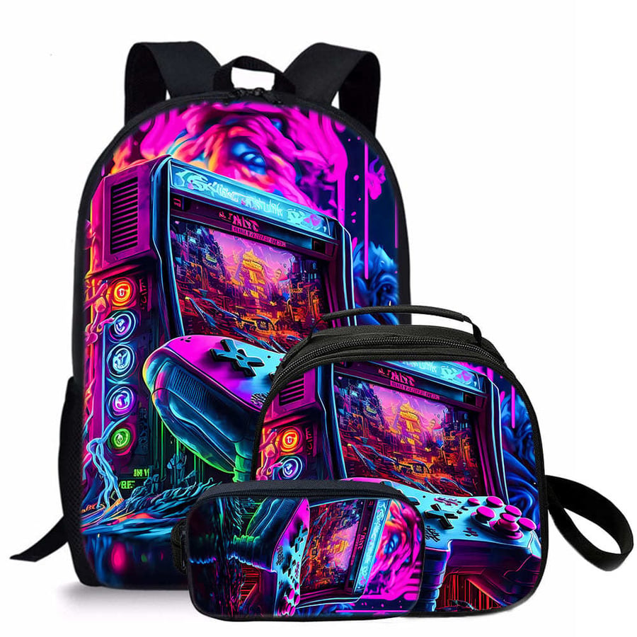 Childrens school bags in a variety of game console designs