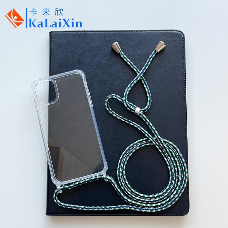 Transparent iPhone portable case with protective strap