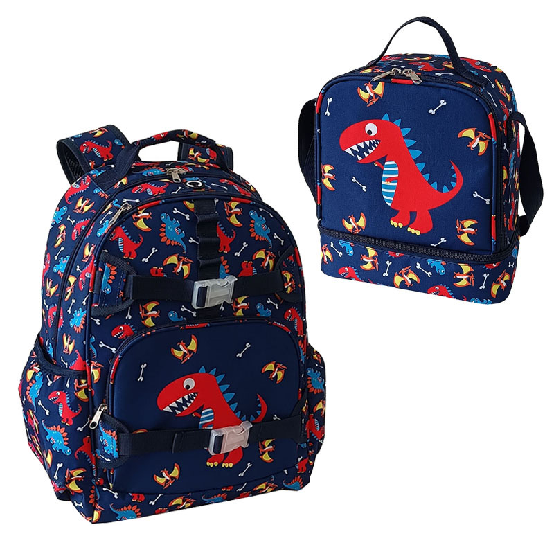 Two-piece dinosaur backpack for preschoolers