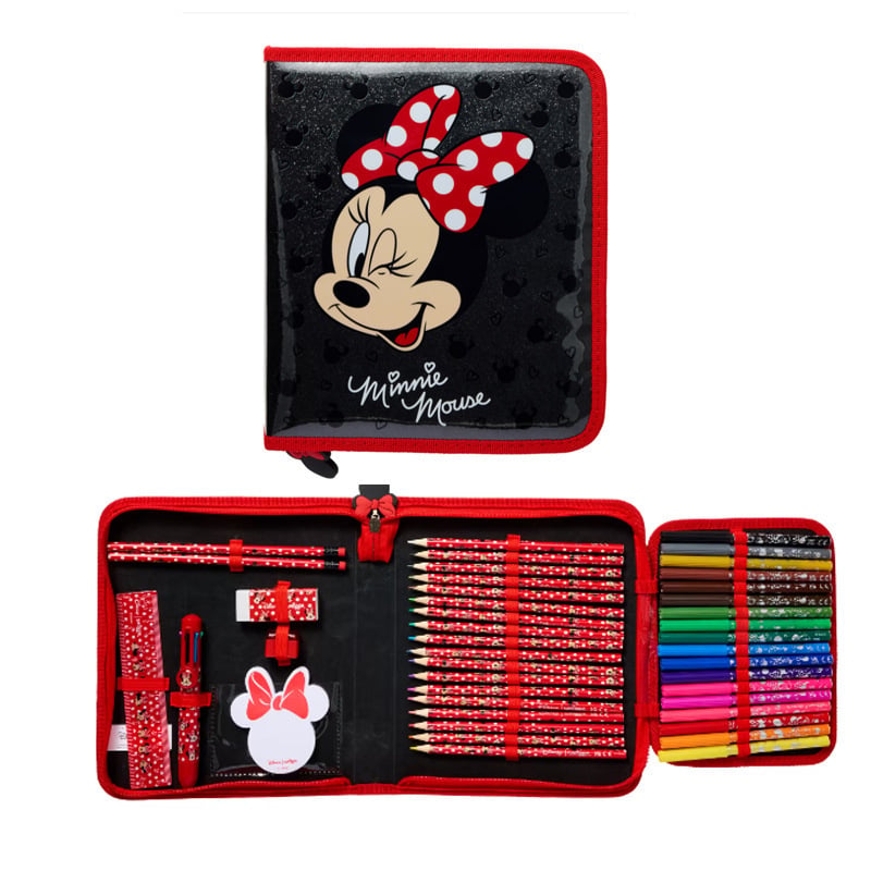 Assorted stationery pencil case-mini mouse