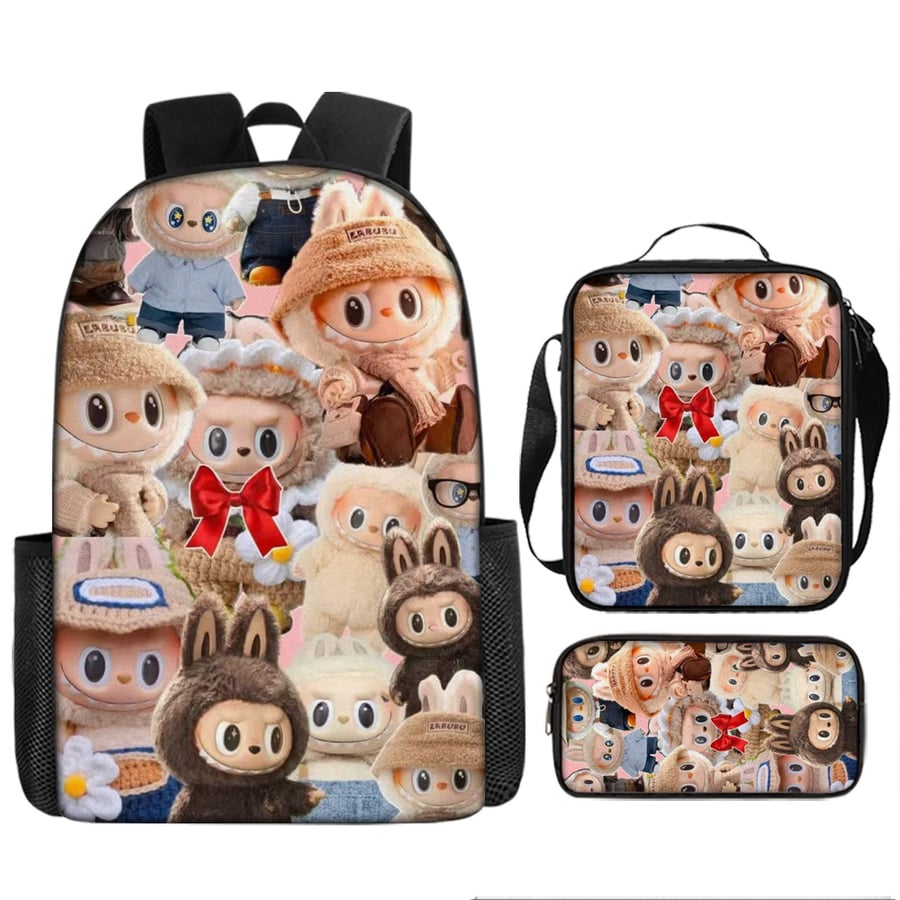 kids School bag set-labubu