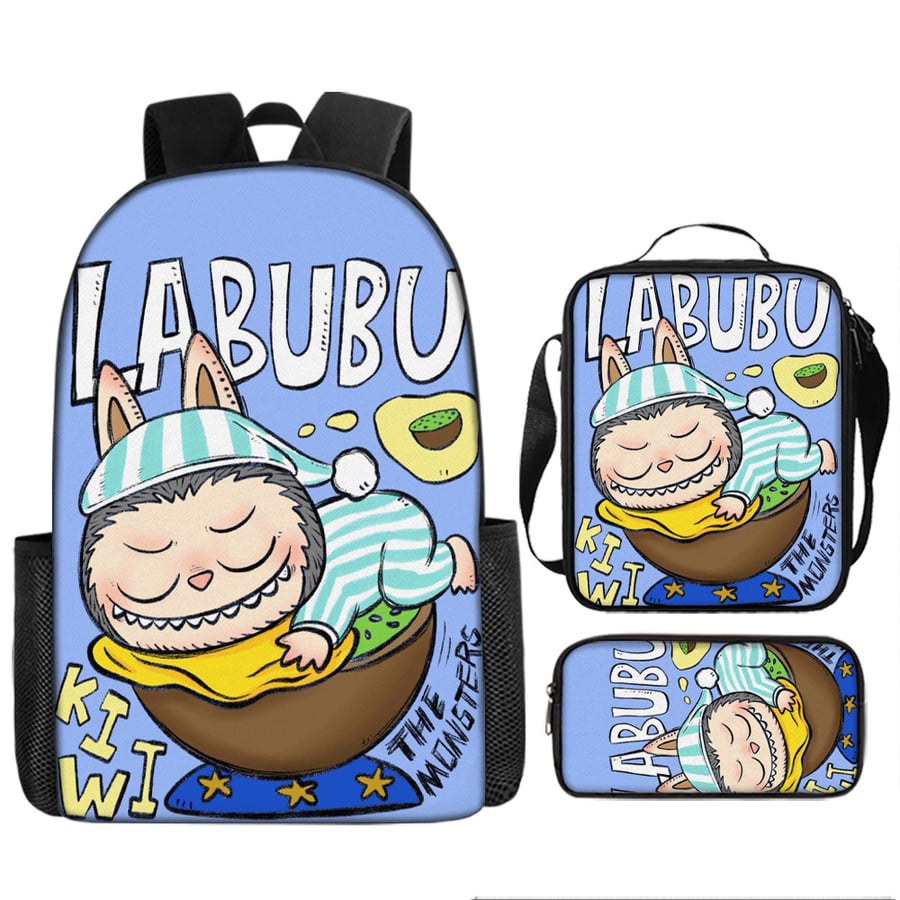 kids School bag set-labubu