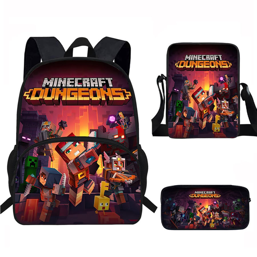 Minecraft - School Bag Set-حقيبة ماين كرافت-شنطة ماين كرافت