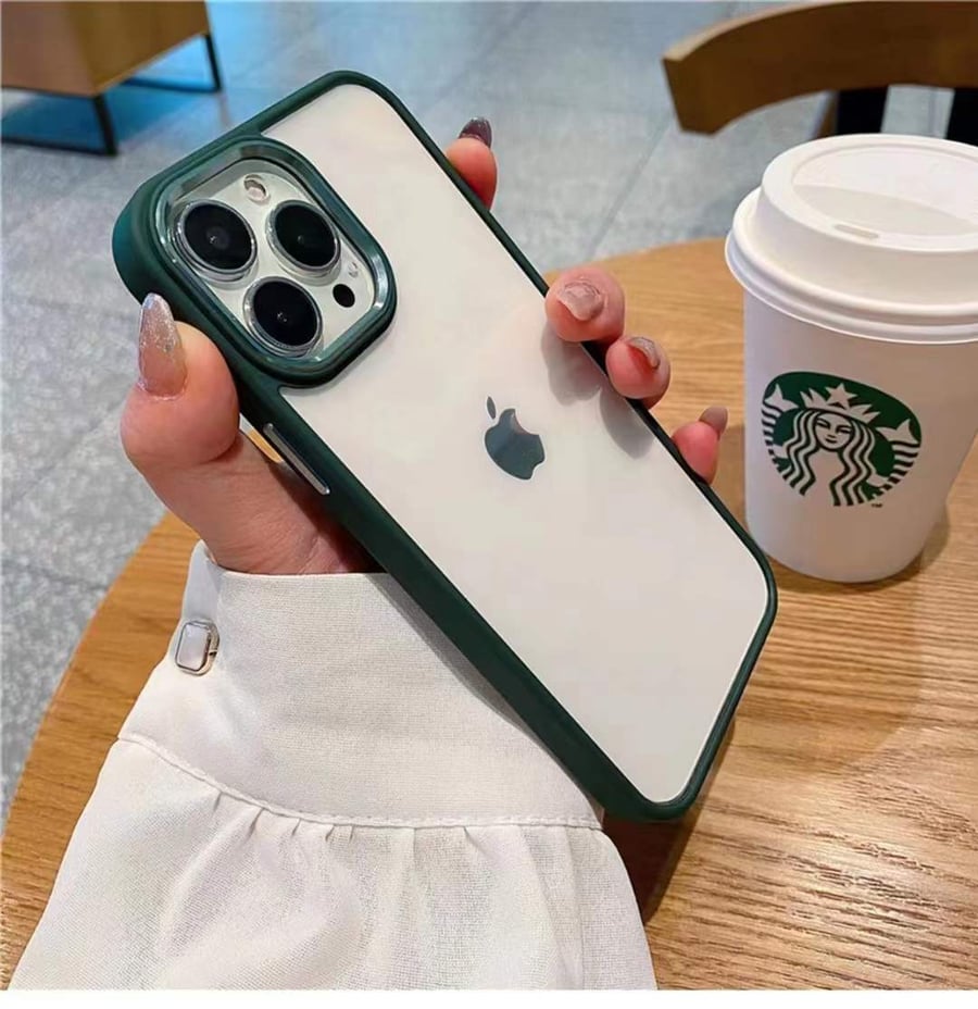 كفر شفاف iPhone 14 Pro Max بحماية عدسة معدنية