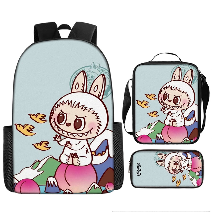 kids School bag set-labubu
