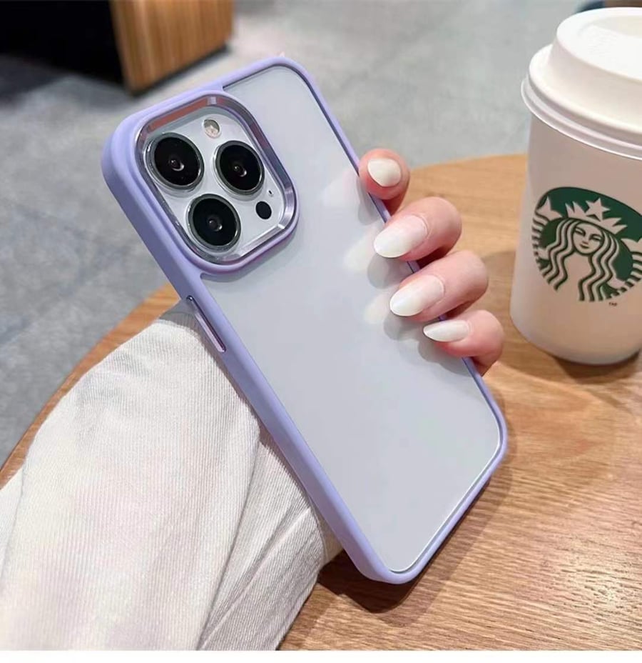 كفر شفاف iPhone 14 Pro Max بحماية عدسة معدنية