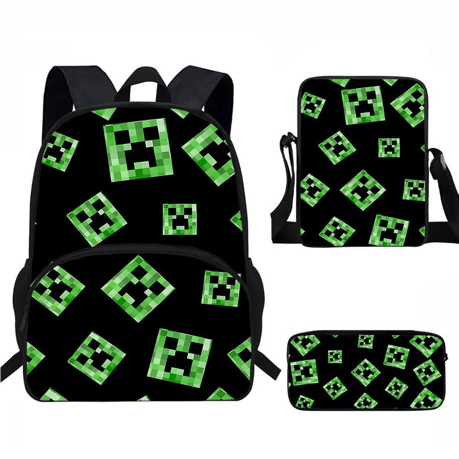 Minecraft - School Bag Set-حقيبة ماين كرافت-شنطة ماين كرافت