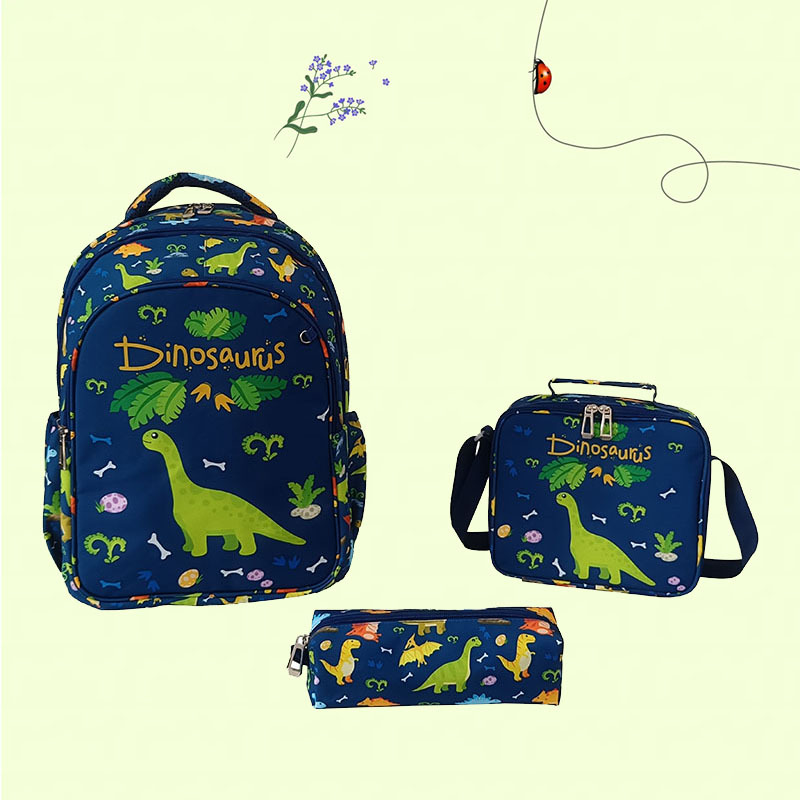 Dinosaur-themed school bag for children - set