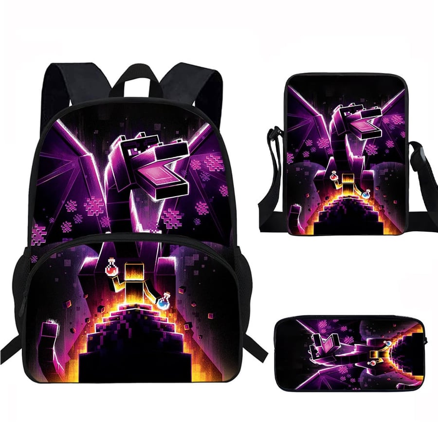 Minecraft - School Bag Set-حقيبة ماين كرافت-شنطة ماين كرافت