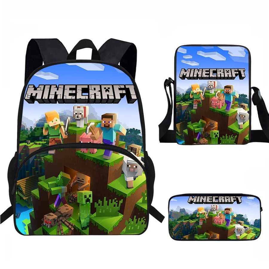 Minecraft - School Bag Set-حقيبة ماين كرافت-شنطة ماين كرافت