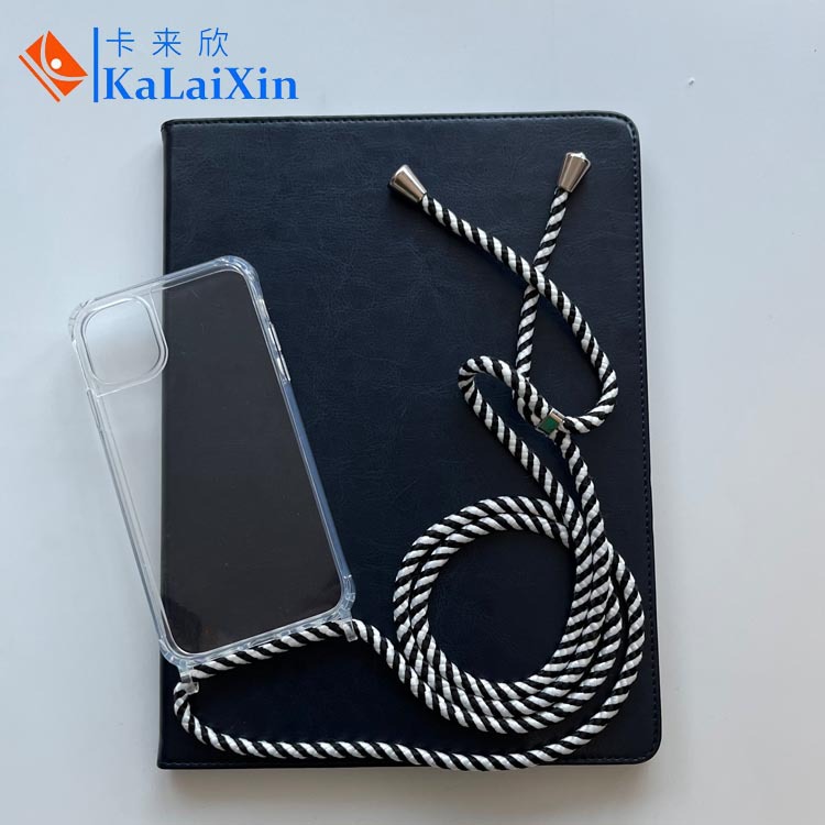 Transparent iPhone portable case with protective strap