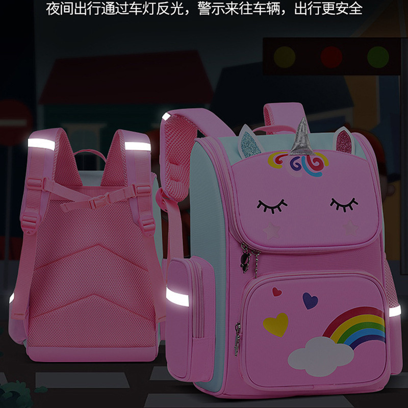 Oxford cloth school bags with reflective strips