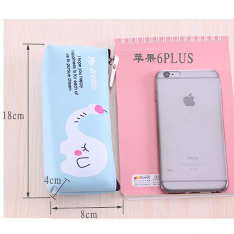Stylish Korean-style pencil case with animal designs