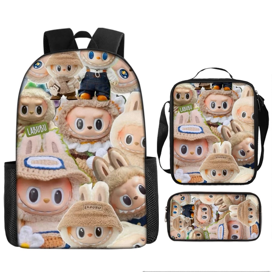 kids School bag set-labubu