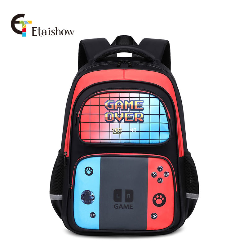 Boys Game Over image three-piece school bag