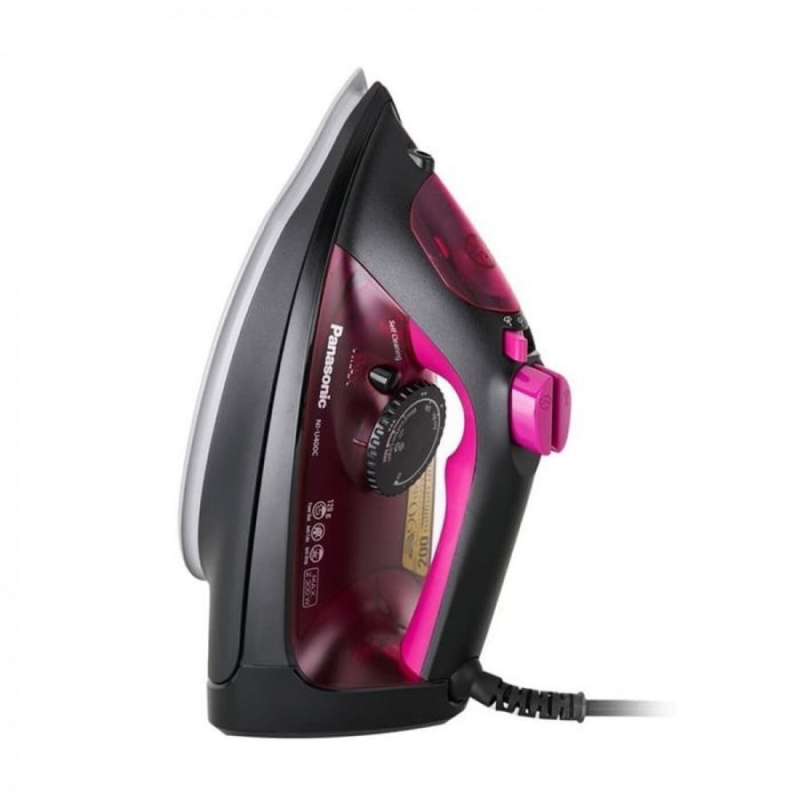 Panasonic steam iron NI-U400 with durable design and large soleplate base