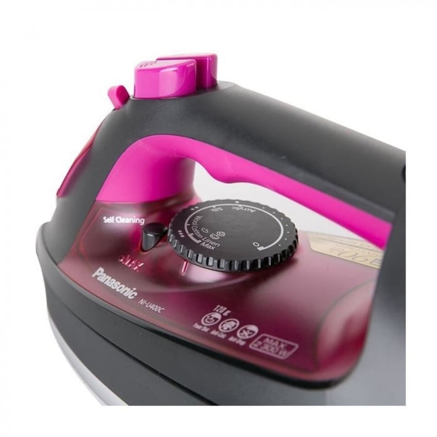 Panasonic steam iron NI-U400 with durable design and large soleplate base