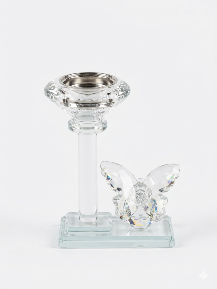 مبخره زجاج  طويلة مع فراشة 13*10 cm